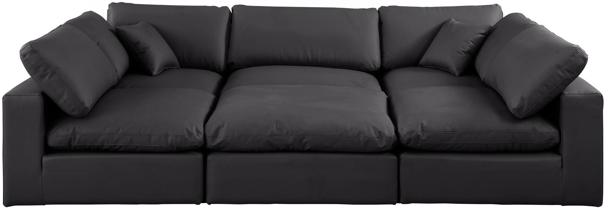 Comfy - 6 Piece Faux Leather Sectional