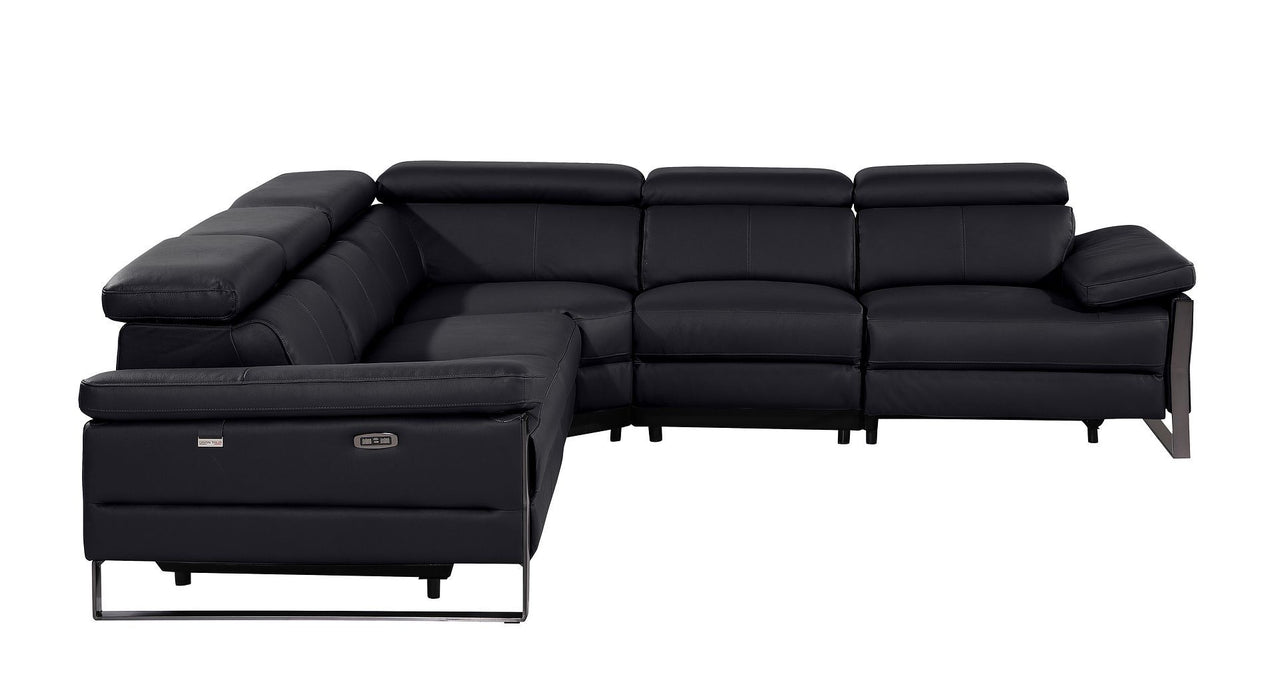 1246 - 5-Piece L-Shaped Modular Power Reclining Sectional With Power Headrests