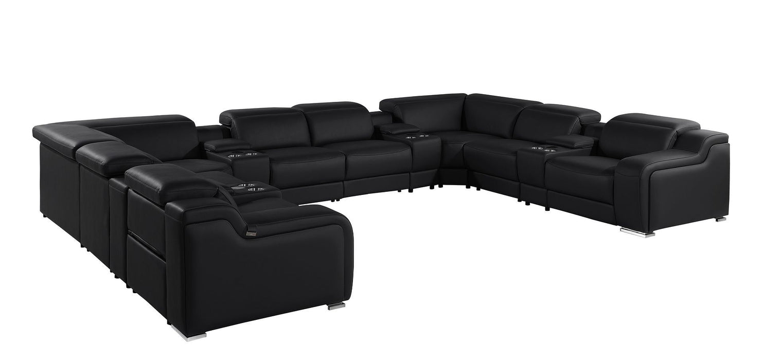 1116 - 12-Piece U-Shaped Sectional Sofa In With 4 Power Recliners & Power Headrests
