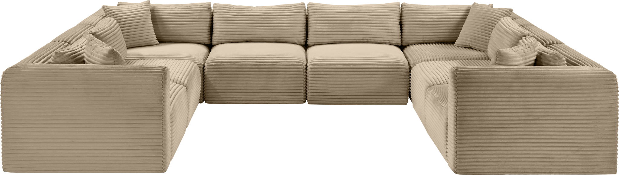 Shaggy - Fabric 8 Piece Modular U-Shaped Sectional