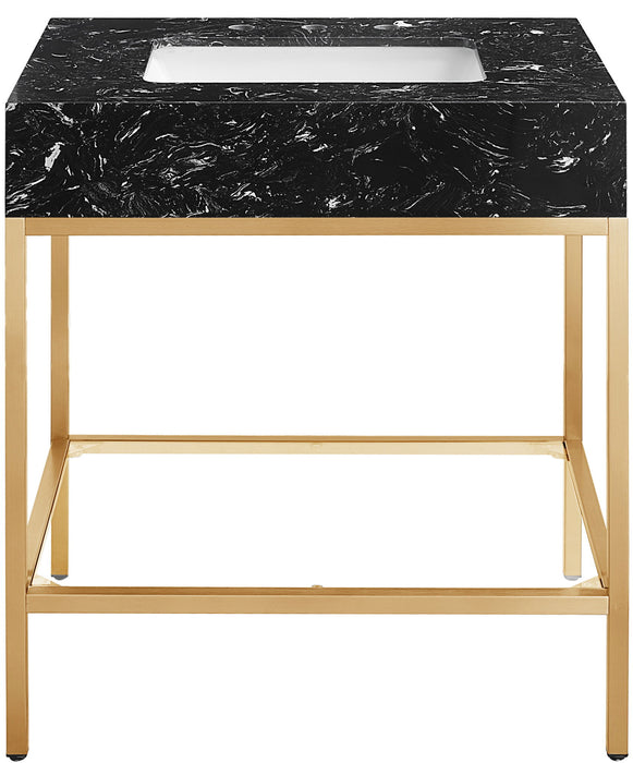 Marmo - Engineered Marble Bathroom Vanity With Gold Base