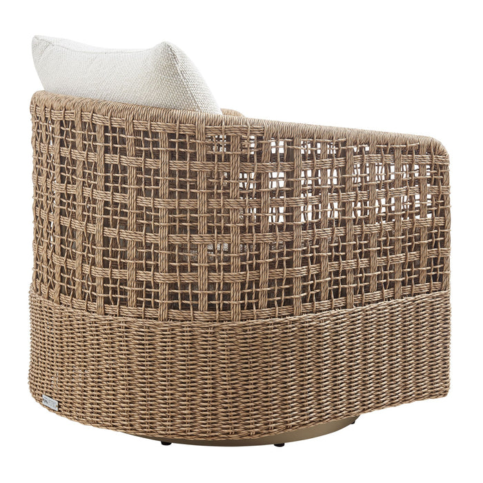 Driftbay - Powder Coated Metal Outdoor Conversation Set With Cushions