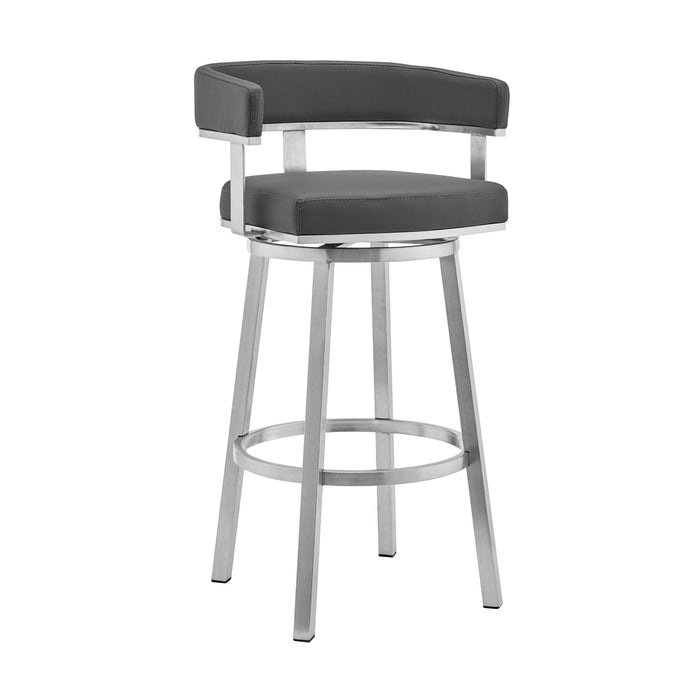Cohen - Brushed Stainless Steel Swivel Bar Stool