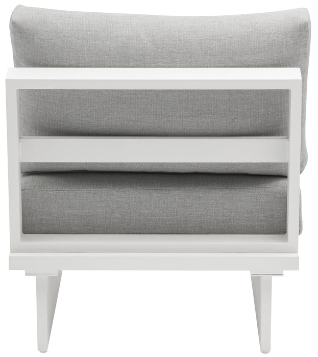 Maldives - Water Resistant Outdoor Patio Armless Chair With White Frame