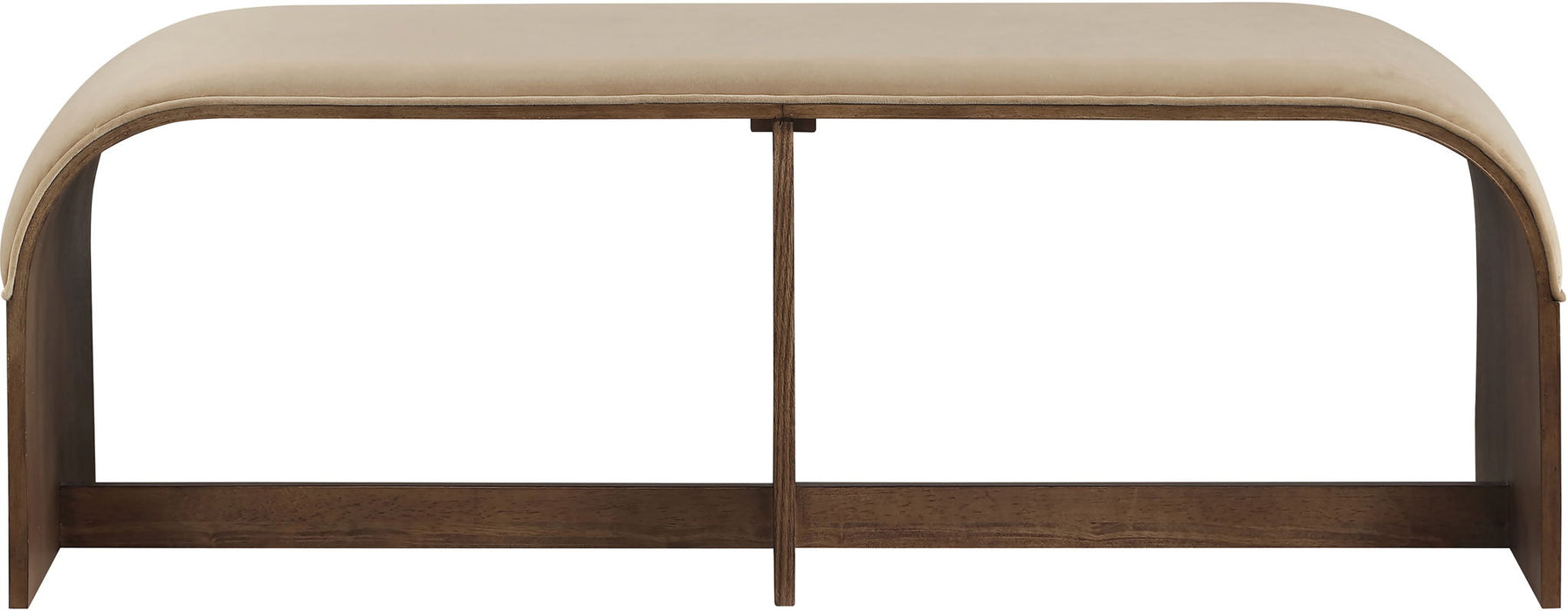 Sable - 52" Velvet Performance Fabric Upholstered Bench