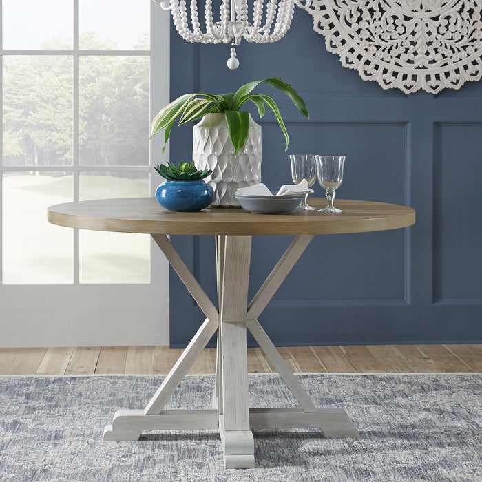 Lakeshore - 5 Piece Round Table Set - White