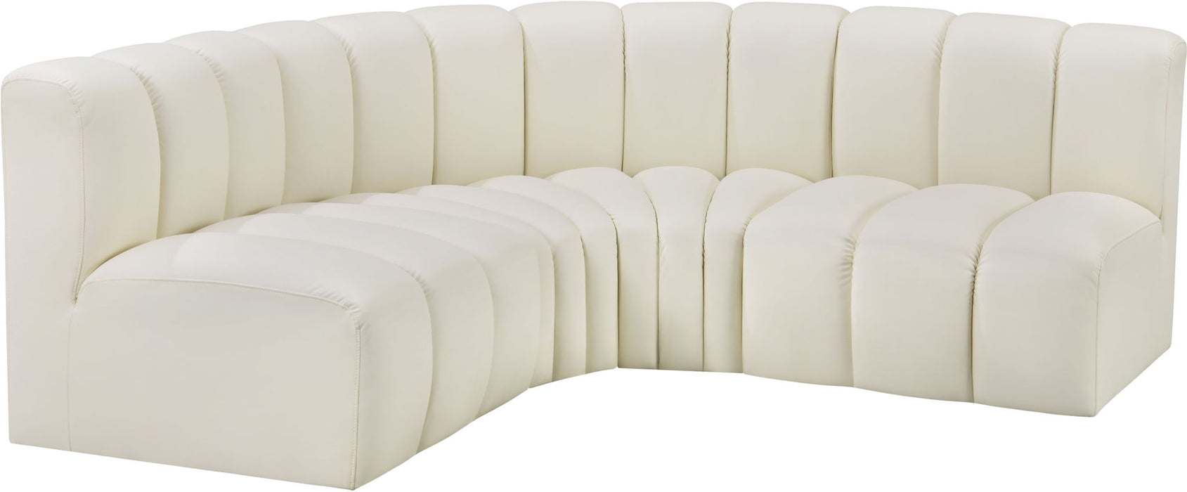 Arc - Faux Leather 4 Piece Corner Modular Sofa