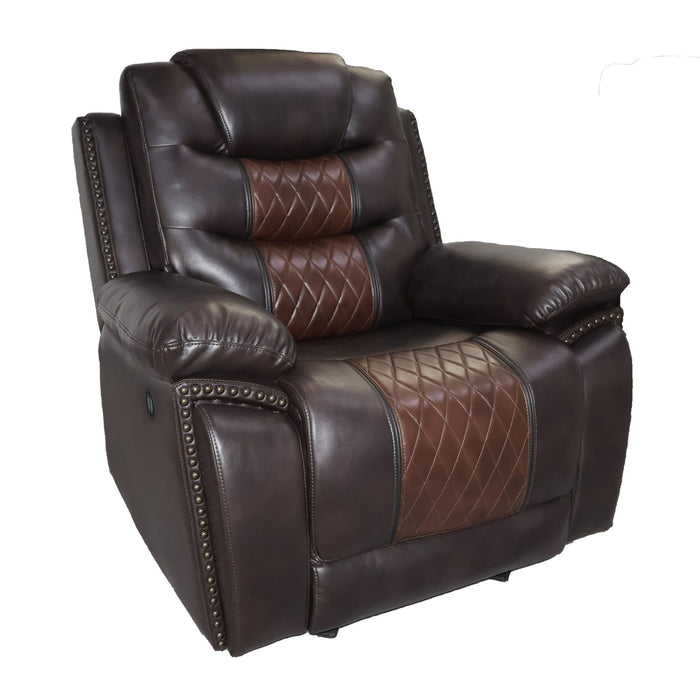 Nikko - Glider Recliner With Power Footrest - Brown