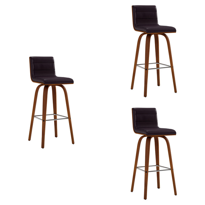 Vienna - 30" Swivel Bar Stool - Walnut Wood