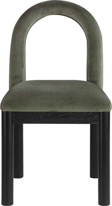 Conrad - Velvet Dining Chair With Black Legs