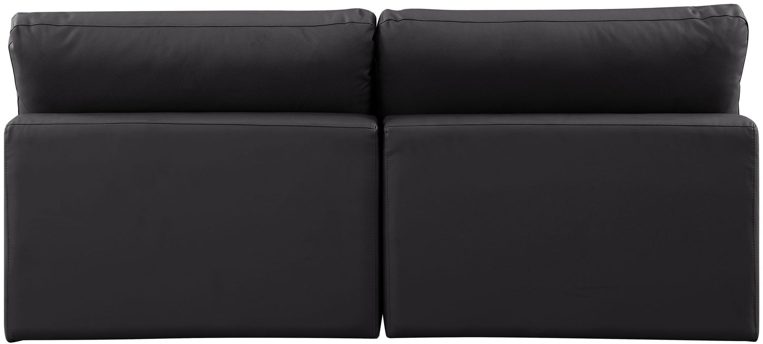 Comfy - Faux Leather Modular Armless Sofa 2 Seats