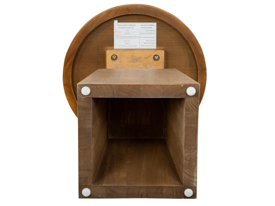 Lindon - Round Pedestal Accent End Table - Belgian Wheat