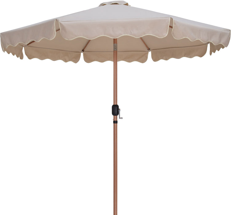 Amalfi - Patio Umbrella - White Base / Light Brown Pole
