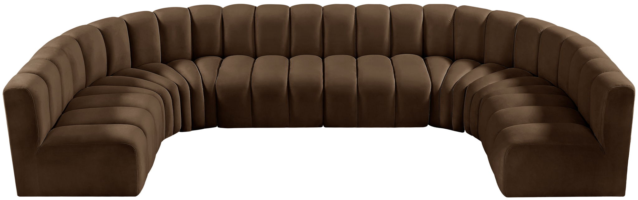 Arc - Velvet Modular U-Shaped Sectional