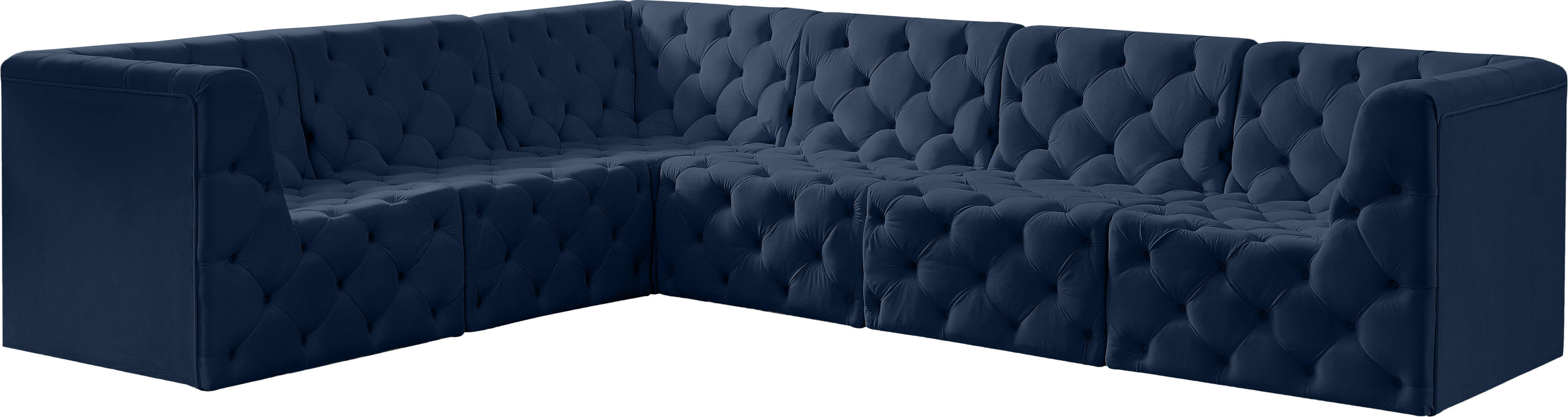 Tuft - Modular Sectional 6 Piece - Navy - Fabric