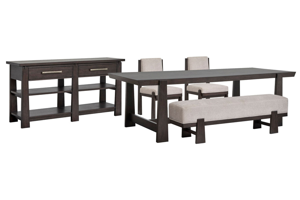 Tauren - Trestle Dining Table Set