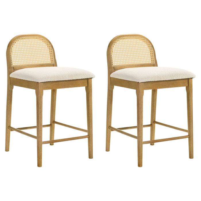 Lucio - Modern Farmhouse Wood Counter Height Kitchen Bar Stool