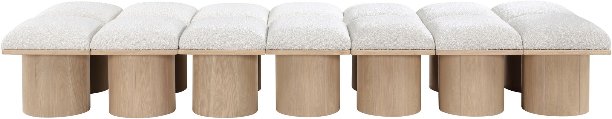 Pavilion - 14 Piece Modular Bench With Natural Base