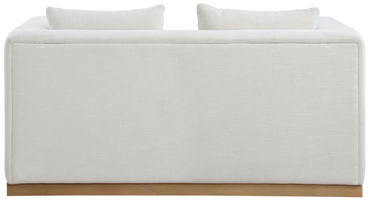 Alfie - Linen Textured Fabic Loveseat