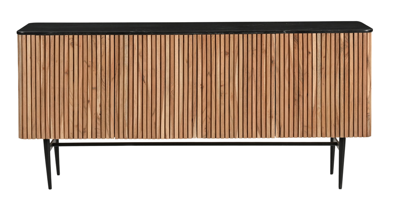 Easton - Four Door Credenza - Natural / Black