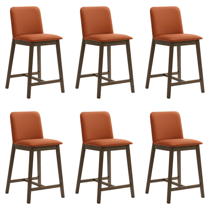 Allin - Upholstered Wood Counter Height Barstool