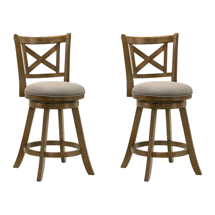 Kodi - Modern Farmhouse Swivel Wood Counter Height Kitchen Bar Stool