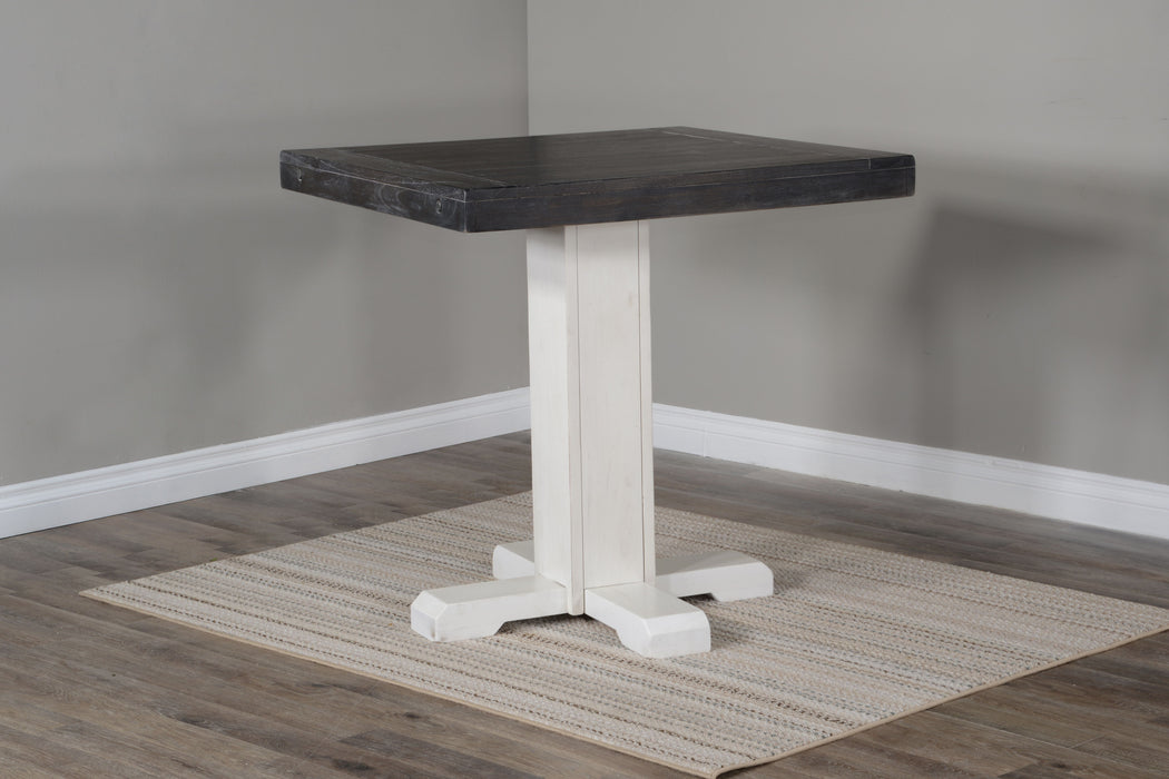 Carriage House - Pub Table - White / Dark Brown