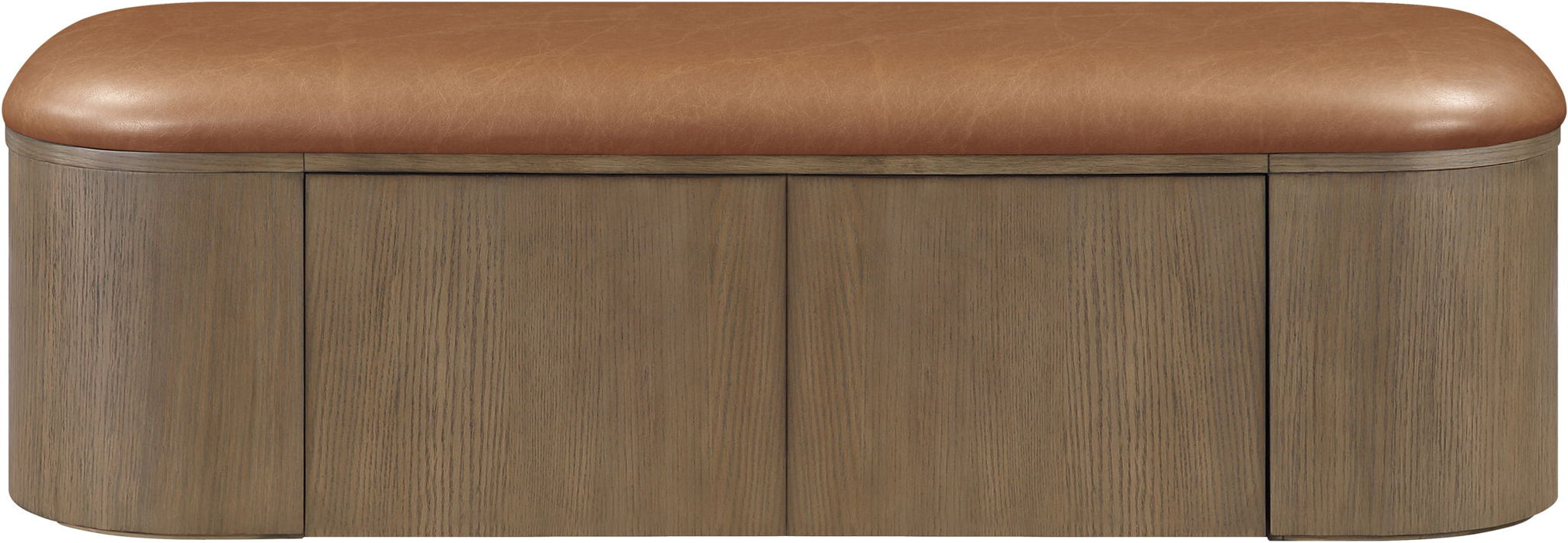 Velden - Upholstered Storage Bench With Stained Brown Base