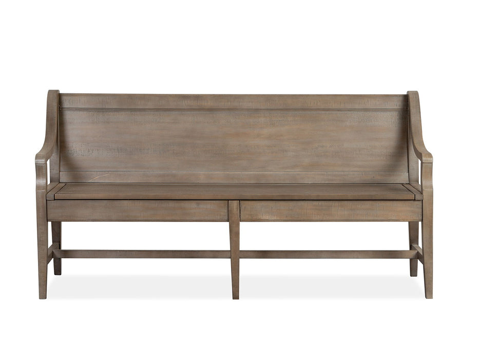 Paxton Place - Bench With Back - Dovetail Gray