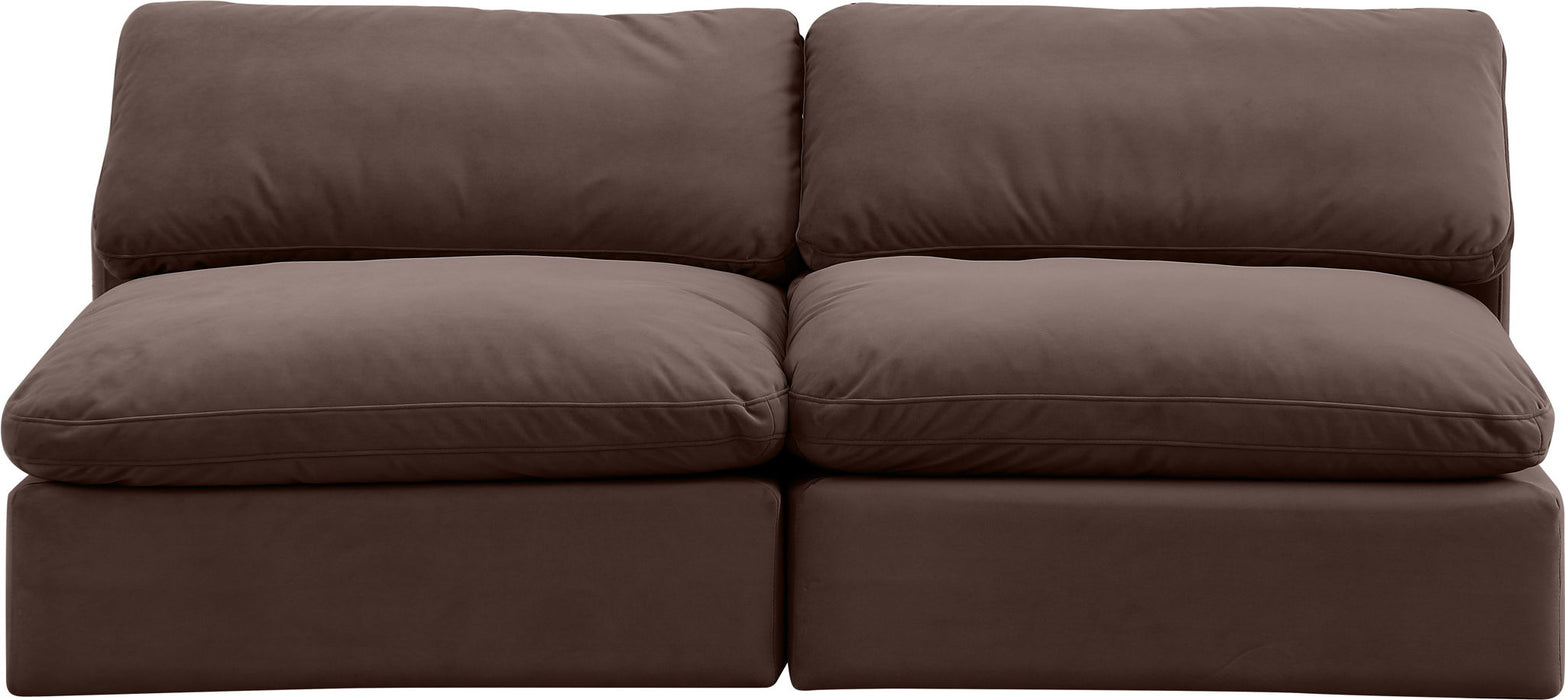 Comfy - Velvet Modular Armless Sofa 2 Seats