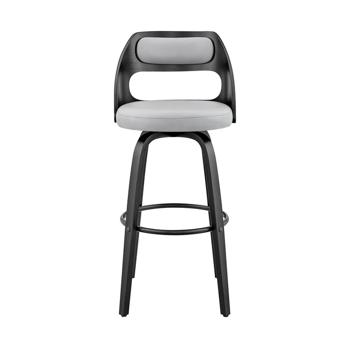 Julius - 26" Bar Stool - Gray / Black