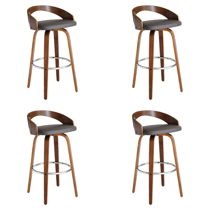 Sonia - 30" Bar Height Swivel Bar Stool - Walnut Wood