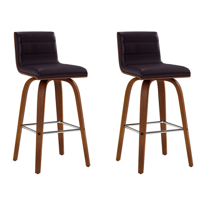 Vienna - 26" Swivel Counter Stool - Walnut Wood