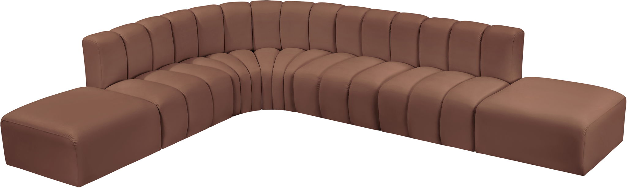 Arc - Faux Leather 7 Piece Corner Modular Sofa