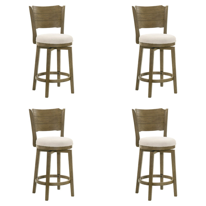 Winsley - Coastal Modern Swivel Wood Counter Height Kitchen Bar Stool
