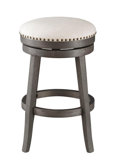 Kate - Swivel Counter Stools (Set of 2) - Barrett Gray / Cream Fabric