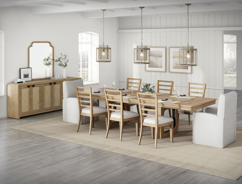 Escape - Dining Ladder Back Dining Chair (Set of 2) - Glazed Natural Oak / Mirage Mist