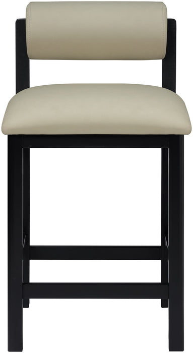 Roundhill - Faux Leather Counter Stool - Black Frame