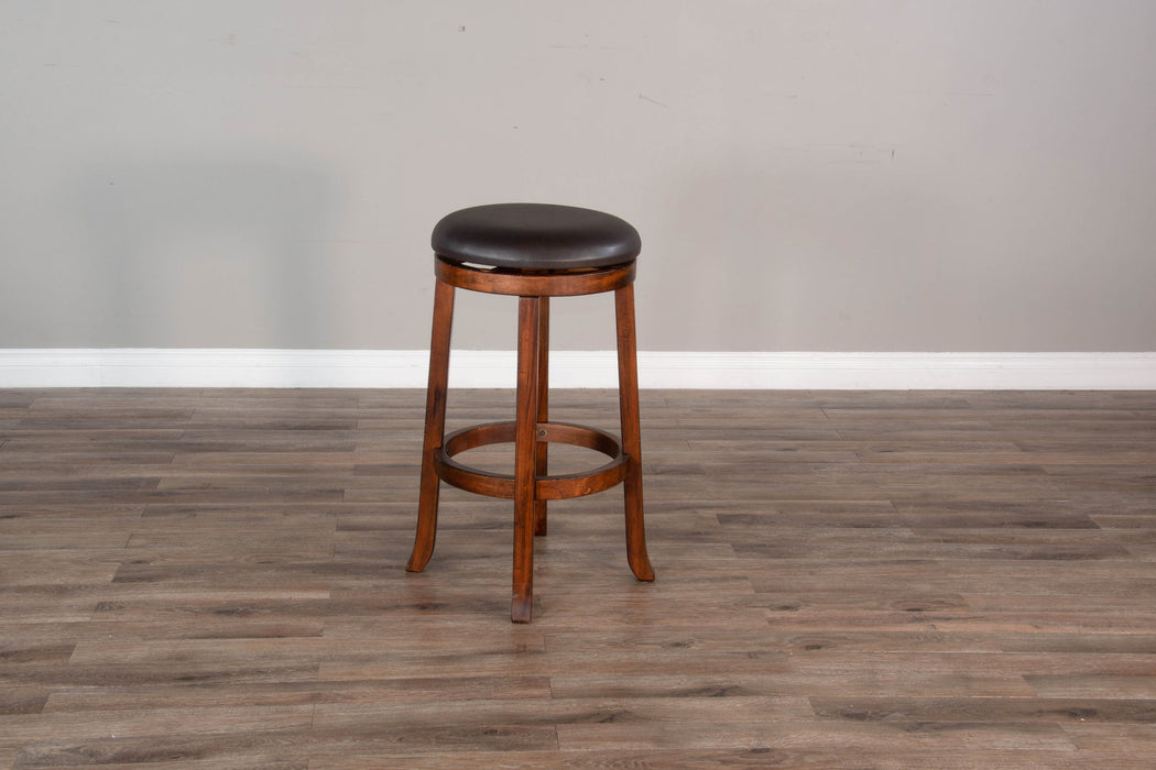 Tuscany - 30" Swivel Stool With Cushion Seat (Set of 2) - Vintage Mocha / Black