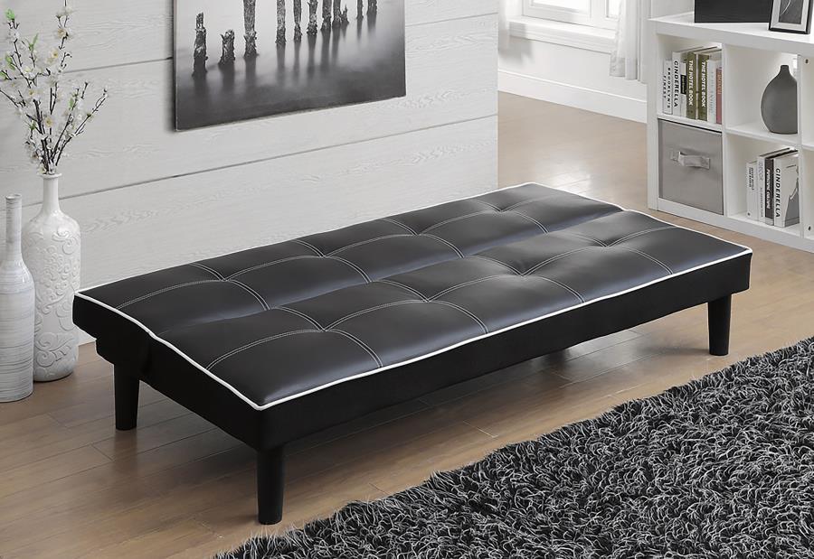 Katrina - Upholstered Tufted Convertible Sofa Bed - Black