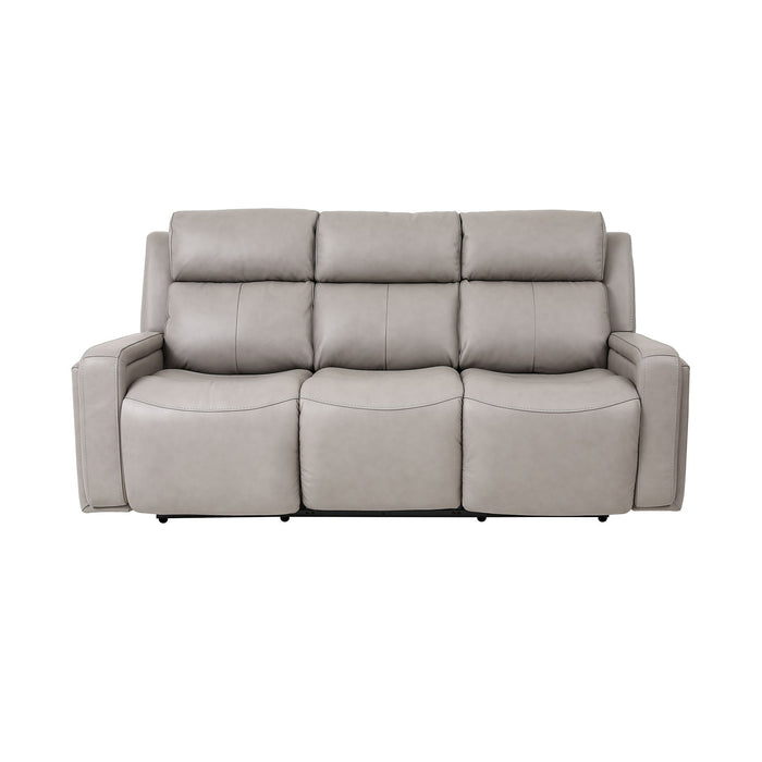 Claude - Dual Power Headrest And Lumbar Support Reclining Sofa - Light Gray