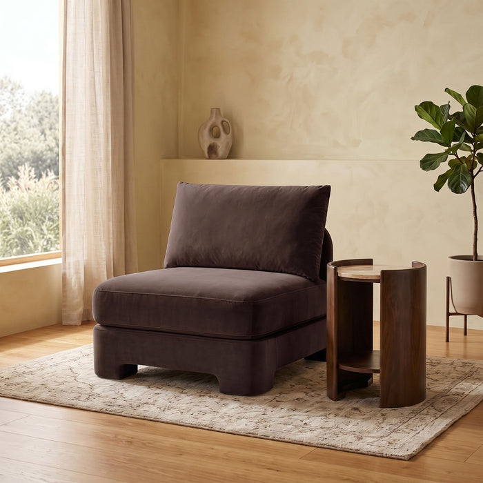 Hammond - Velvet Performance Fabric Upholstered Armless Chair