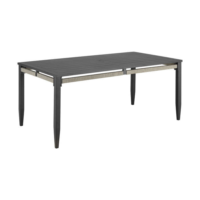 Zella - Rectangular Dining Table - Charcoal / Light Gray