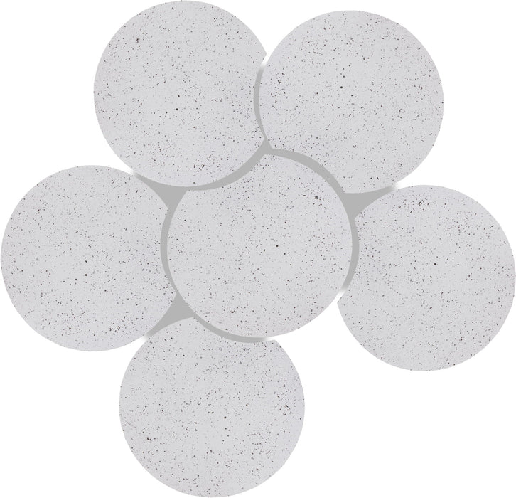 Dimple - 20" 6 Piece Modular Coffee Table - Terazzo Finish