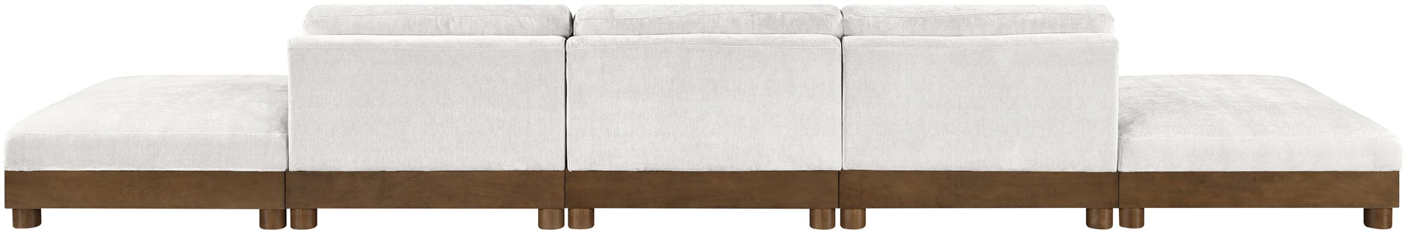 Turin - Chenille Fabric Upholstered Modular Sectional - Cream