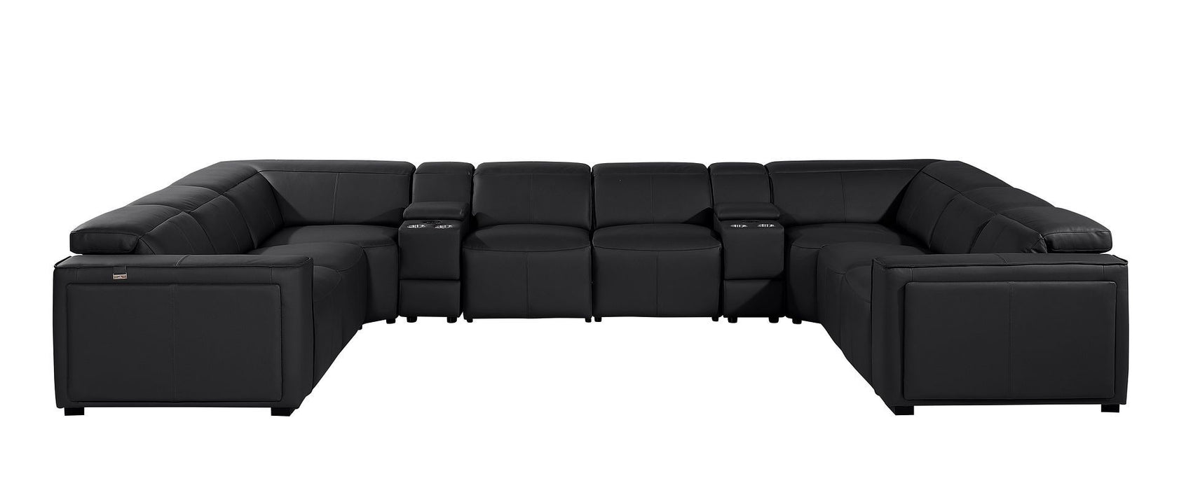1224 - 10-Piece U-Shaped Sectional Sofa In With 4 Power Recliners & Power Headrests