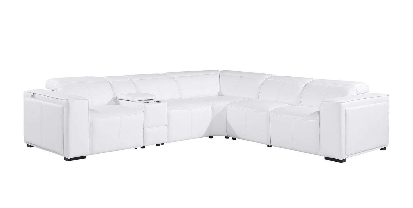 1224 - 6-Piece L-Shaped Sectional Sofa In With 3 Power Recliners & Power Headrests
