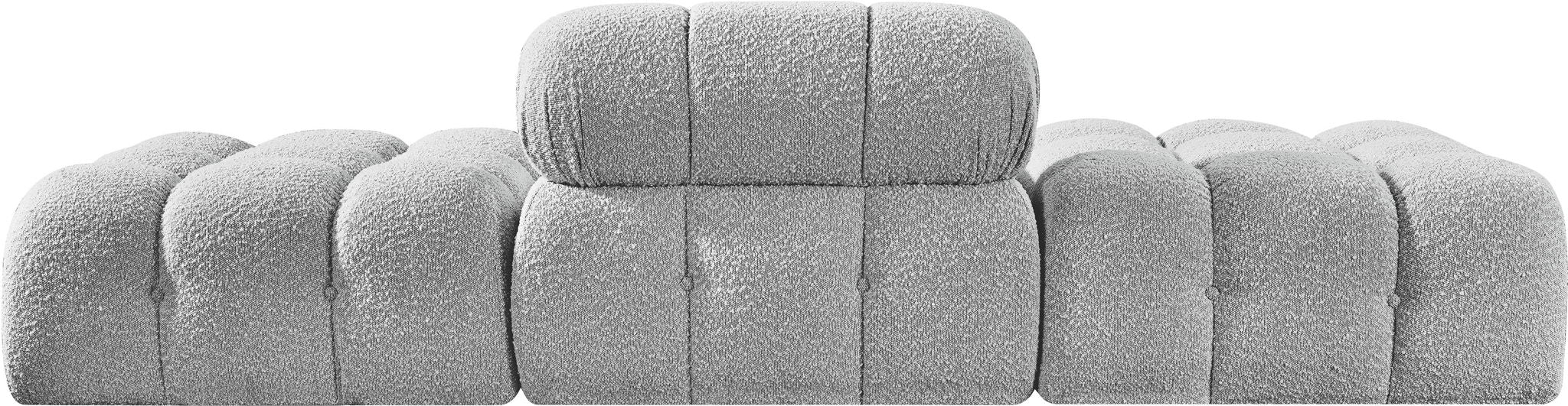 Ames - 3 Piece Boucle Upholstered Modular Sofa With 2 Backless Seats