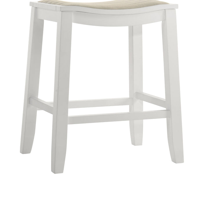 Iyani - Coastal Modern Wood Counter Height Kitchen Bar Stool