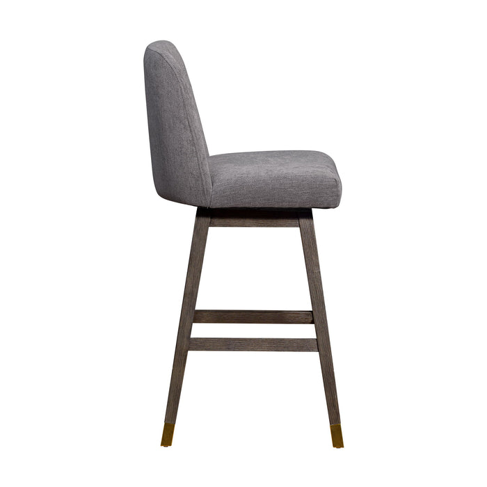Amelia - Swivel Bar Stool - Gray Oak / Mocha